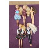 (5) Mattel 90s-2000s Barbie Dolls