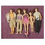 Set of 5 Breyer/Reeves Rider Dolls