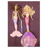 (2) Barbie Mermaid Dolls, Pearl Princess &