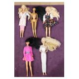 (5) 1966 Pat. Barbie Dolls