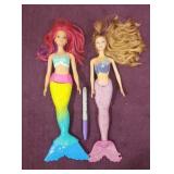 (2) Barbie Mermaid Dolls, Dreamtopia Rainbow &