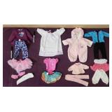 (5)  Zip-Lock Bags of (8) Doll Outfits