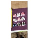 (9) Lg Pairs of Doll Shoes, Apx 3.5'-4' Long
