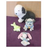 (4) Assorted 'Applause' Stuffed Animals