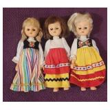 (3) 70s-80s 'Dolls of All Nations' 7' Vinyl Dolls