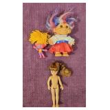 (2) Troll Dolls & a Remco Fashion Doll 'The