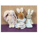 (3) 10'-12' Plush Bunnies
