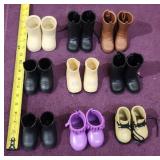 (9) Lg Pairs of Doll Boots, Apx 3'-4' Long