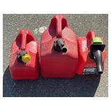 (3) Assorted Plastic Empty Fuel Containers