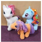 (3) My Little Pony Stuffed Animals