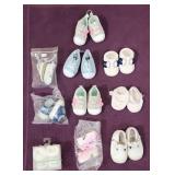 (9) Lg Pairs of Doll Shoes, Apx 3'-4' Long