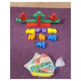 Wooden Scale Toy, Bag of Wooden Building Blocks