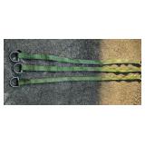 (3) 6' Miller Metal Ringed Nylon Cross Arm Strap
