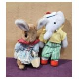 Eden Toys Big-Eyed Rabbit & Babar the Elephant