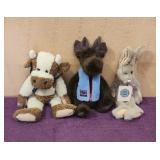 (3) Boyd's Bears 13- 15' Assorted Plush Animals