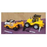 Construction Equipment. Backhoe/Loader on R is