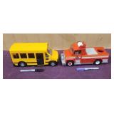 Playmobil Fire Truck & School Bus