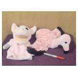 (2) KellyToy & CalToy Plush Hand Puppets