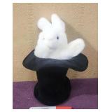 Folkmanis Rabbit in a Hat Hand Puppet