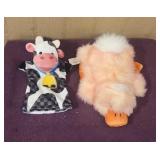 (2) Dandee Duck Plush & Melissa & Doug Cow Hand