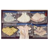 (6) Vtg Doll Outfits & Undergarments Stored In