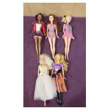 (5) Mattel/Disney 90s-2000s Barbie Dolls