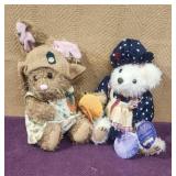 (2) Pickford Brass Button Bears 10'