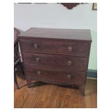 Three Drawer Chest with a Splayed Leg