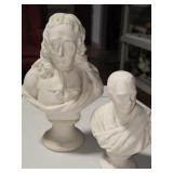 2 Busts Sir Walter Scott and John Milton