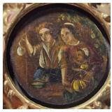 4.5'  Round Painting of  a Family