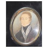 Mini Portrait of Man in Stripped Scarf