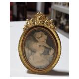 4' x 3' Gold Frame with Lady on Paper