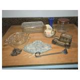 Lot - Fransican Creamer. Bank, Juicer, Vase etc