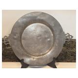 Pewter  Plate with handles