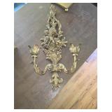 Pair  of Wooden Sconces