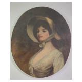 Oval Oil Paiinting of a Lady