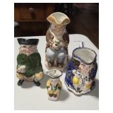 4 Toby Jugs