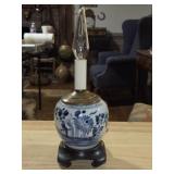 Blue and White Candlestick Lamp
