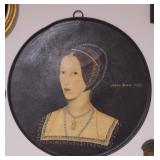 Painting of Anne Bolin Oil on Metal