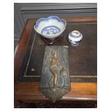 Lot -  Plaque , Bowl, Vase