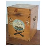 Wooden Maritime Decorated Box
