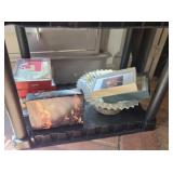Lot - Christmas Cards, Bowl, Basket