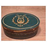 Oval Green and Gold Box