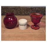 Ruby red Vase - Amberena Sherbert - Wedgewood Cup