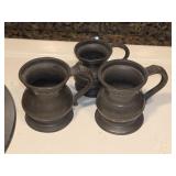 3 Pewter Measures