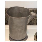Pewter Pitcher engraved White House