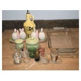 Lot -.Salt & Pepper. Shot Glasses. Sugar. Oil