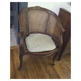 French Arm Chair Cane Back and Bottom