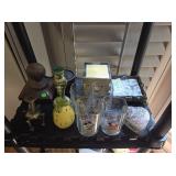 Lot with Disney Glasses, box with lid, Heart