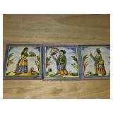 3 Tiles with Ladies